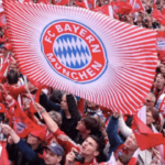 Bayern München flagga och fans