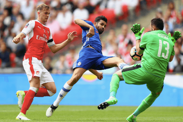 Diego costa vs arsenal